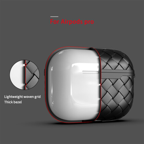 for  Earphone Leather Case TPU Silicone Protective Cases Anti Fingerprints Black 2