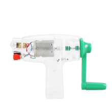 Kids Hand Crank Generator 6.3V 0.2A Elektriciteitsgenerator Noodstroomvoorziening Mechanische Dynamo voor Kids Science