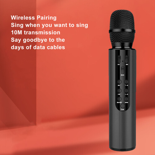 Wireless Dual Microphone Karaoke Speaker, 2000mAh, Black 2