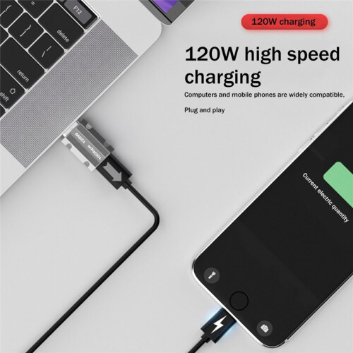 Type-C To USB Adapter 120W Fast Charging Converter 10Gbps Fast Data Transfer Notebook Charging Conversion 2