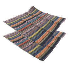 Set of 2 Bohemian Throw Pillow Covers Decorative Boho Mexican Retro Stripe Multicolor Pillow Cases, for Sofa 18X18Inch