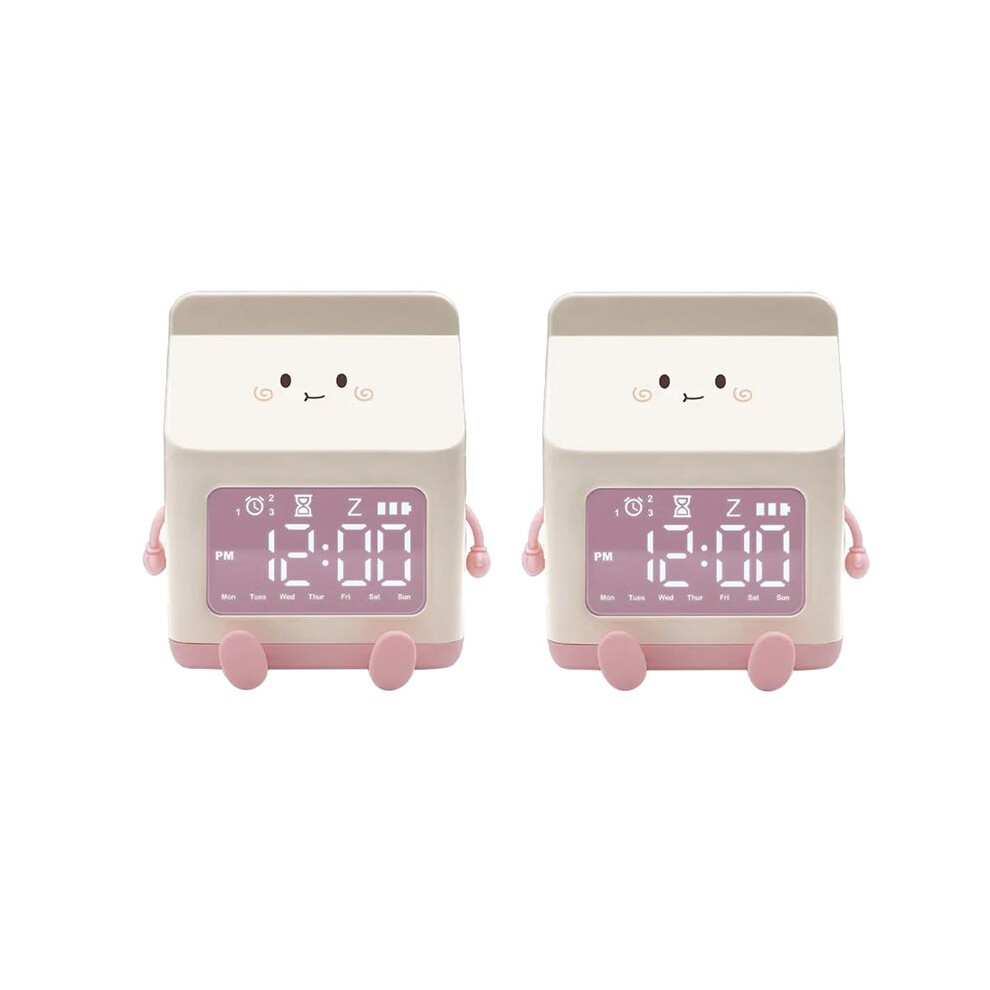 Milk Carton Electronic Alarm Clock Student  Countdown Cute Small Alarm Clock Bedroom Clock