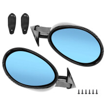 California Style Left & Right Car Classic Retro Door Wing Side Mirror Rearview Vintage Matte Universal Carbon Fiber