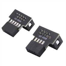 1set Ned och Upp Vinklad 90 Grader Hane Till Hona USB 2.0 10Pin 9Pin Header för Moderkortsförlängningsadapter