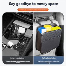 Bolsa de Armazenamento Multifuncional para Assento de Carro Bolsa de Armazenamento de Couro Adequada para A Maioria Dos Modelos de Carros Design de