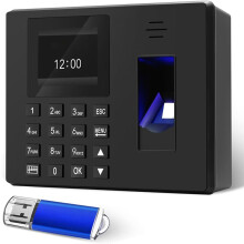 Fingerprint Clock Finger Scanning and PIN Punch in One, No Monthly Fee Deduction Lunch Editor Lacks Punch EU Plug