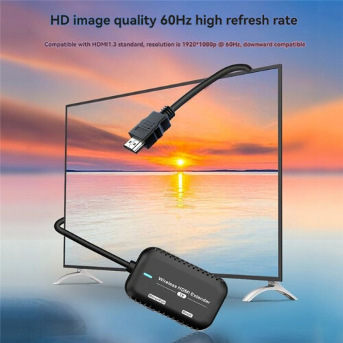 -Compatible Wireless Transmitter Receiver Extender 1080P Wireless Display Dongle for TV Camera Streaming Projecto 2