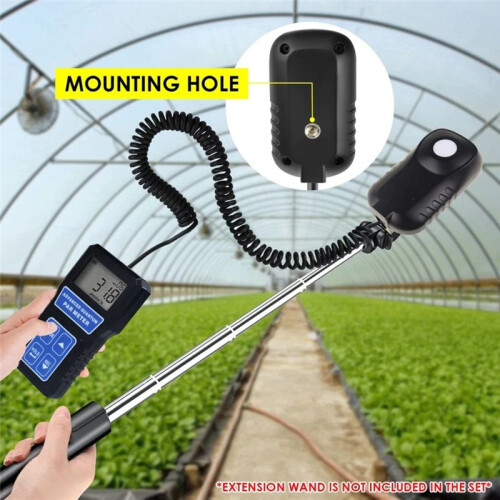 PAR Meter Light Tester PPFD Photosynthesis Quantum Meter 400-700nm Wavelength W/ Sensor Mode LCD Light Meter 2