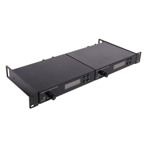 Rackmount Rack Metallrahmen für Drahtloses Mikrofonsystem Wireless Ear Return Bracket Rack Schwarz 1