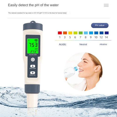 3 in 1 Water Quality Test Pen TDS/PH/TEMP PH Meter Multi-Parameter Belt Water Quality Analyzer 1