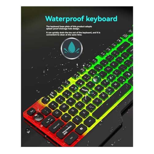 FOREV Gaming Keyboard Kit USB Wired Computer Keyboard 104 Key for Pc Gamer Laptop 1