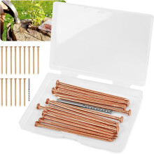 15 Pieces Copper Nails for Killing Tree Stump , 3.15 Inch Copper Nails with Drill, Stake Removal Nailer for Trees