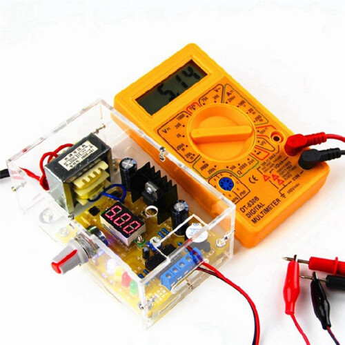 LM317 Adjustable Voltage Regulated Power Supply DIY Kit AC 220V Stabilized Power Supply Laboratory EU Plug 1