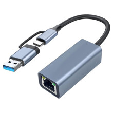 USB 3.0 Naar Ethernet-Adapter met USB C Naar RJ45 Gigabit LAN 1000 Mbps Bekabeld Netwerk, Netwerkadapter, voor Windows