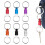 6Pack Pull Apart Keychain,Quick Release Keychain Aluminum Keychain with 2 Split Rings Chain Separate Detachable Key Ring 4