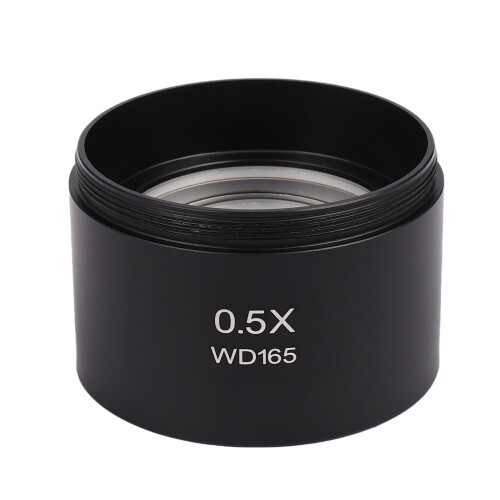 Lente Objetiva Auxiliar de MicroscóPio EstéReo Wd165 0,5X Lente Barlow com Rosca de Montagem de 1-7/8 Polegadas (M48Mm)