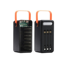 Dual USB 28X18650 HüLle für Mobiltelefone, Schnelle Aufbewahrung, DIY (Schnellladung, Schwarz)