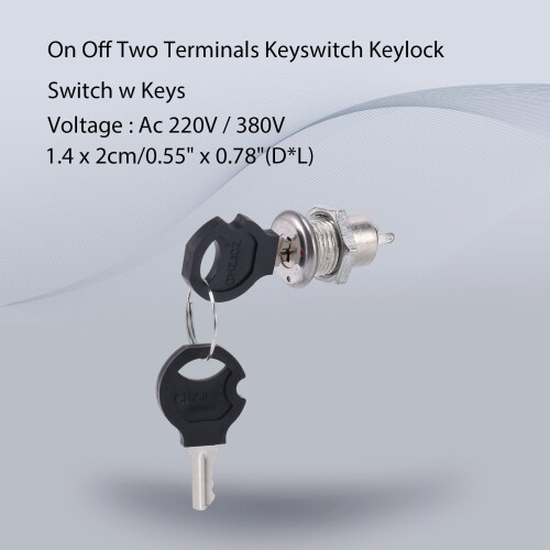 Off Two Terminals Keyswitch Keylock  w Keys 2