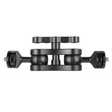 Doppelter 1/4 Kugel Kopf Adapter Magic Arm Crab Clamp 3/8 Mount Licht Feld Monitor Kamera StäNder Halterung - Schwarz