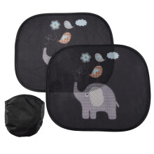 Bilsolskydd Baby med UV-Skydd, BilföNstersolskydd för Barn med SöTa Djurmotiv, 44 X 36 Cm, Set Om 2