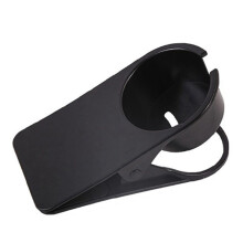 Drink Cup Holder Table Side Water Cup Shelf Office Desktop Computer Desk Fixed Cup Holder Desk Storage Clip, Black