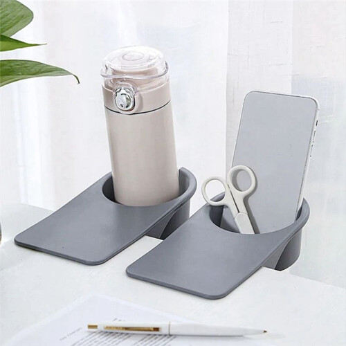 Drink Cup Holder Table Side Water Cup Shelf Office Desktop Computer Desk Fixed Cup Holder Desk Storage Clip, Black 1