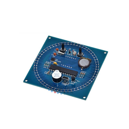 Electronic Digital Clock Kit C51 Microcontroller Learning Board DS1302 Rotating LED Display Module DIY Production Parts 2