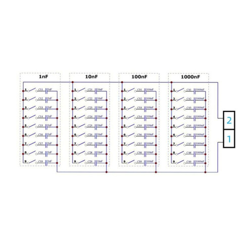 Dnc2B04 1Nf to 9999Nf Step-1Nf Four Decades Programmable Capacitor Board Polypropylene Film Capacitor C35 Din,No Case 2