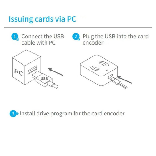 TTLOCK  Card Encoder NFC 13,56 M M1 IC-Kartenleser RFID-Chip-Scanner für TT Hotel TT Rental System Software 2