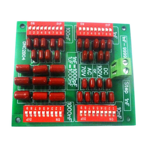 Dnc2B04 1Nf to 9999Nf Step-1Nf Four Decades Programmable Capacitor Board Polypropylene Film Capacitor C35 Din,No Case