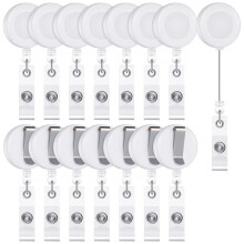 100 PCS Retractable Badge Reel Clips ID Card Holder Reel with Metal Belt Clip for Hanging Cards Key Chains,C