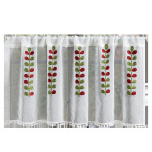 Rideaux Semi-Transparents Brodés Cuisine à Plusieurs Niveaux Demi-Fenêtre Rideau Transparent Tringle à Poche Rideaux en Tulle pour Cuisine A