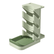 Potdeksel-Organizer voor Kast 3-Laags Multifunctioneel Pottenafdekkingsrek Schoteldroogrek Antislip-Afvoeropslag Groen