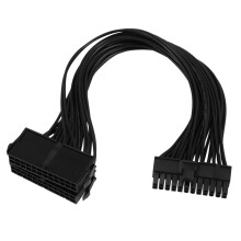 Power Supply Splitter, Dual PSU Cable Adapter 24 Pin 20+4 Pin ATX Motherboard Adapter Extension Cable Dual 24-Pin Mining Adapter 12 Inch (30CM)
