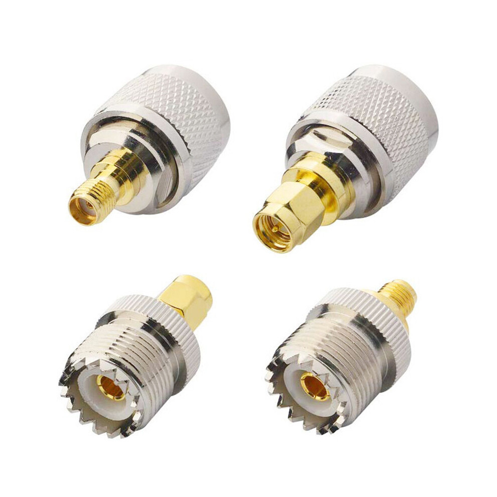 4 Pcs / Set Uhf Sl16 Pl259 So239 To Sma Male Plug Female Jack Rf Connector Test Converter 4711090574338