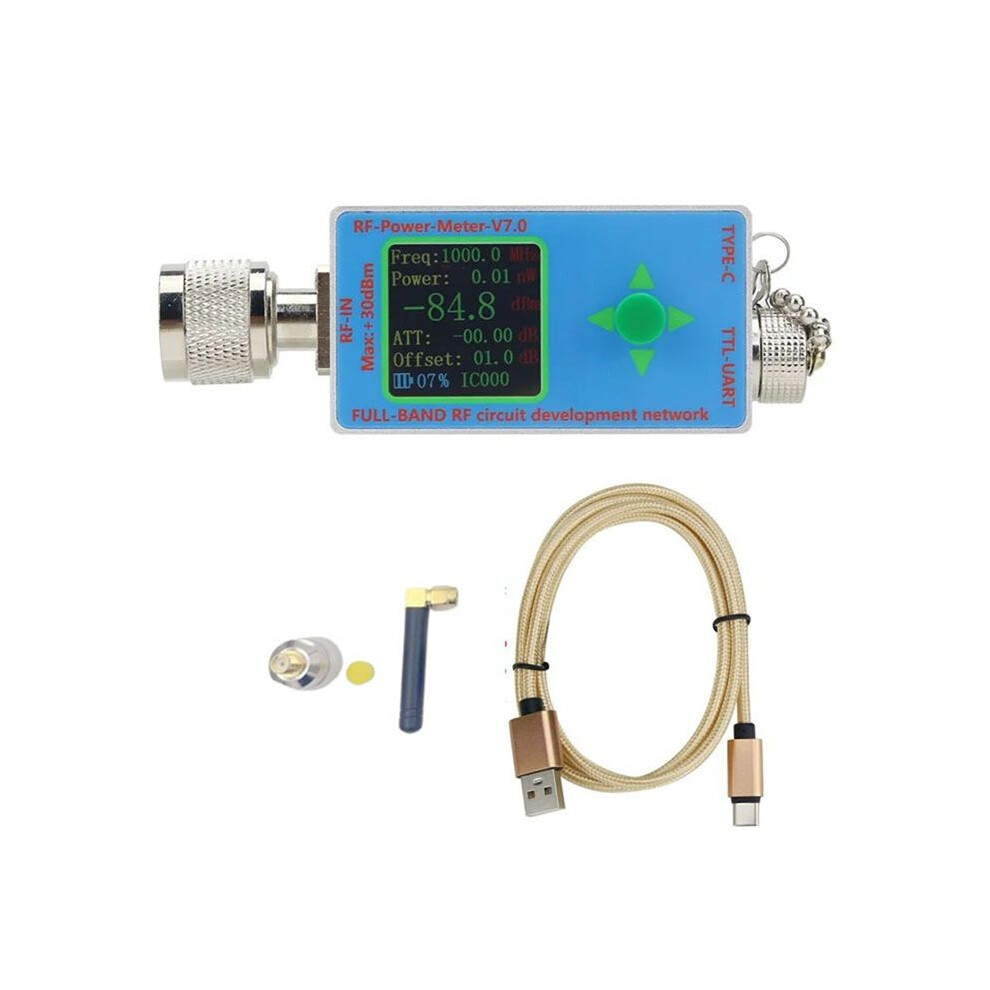 N-Type 100K-10Ghz V7.0 Rf Power Meter Ttl Software Communication Type-C Usb Data Export Power Detector Rf Attenuator 6032718513552