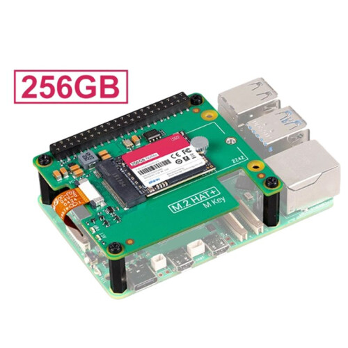 For Raspberry Pi 5 SSD Upgrade Kit with M.2 HAT+, 256GB - Enhance Your Pi'S Performance 2