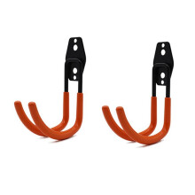 2 Wall-Mounted Composite Pulley with Wall-Mounted Bow Frames Storage and Display Equipment Metal Hooks Orange