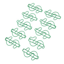 100pcs Green Dollar Shape Metal Paper Clips for Document Organization