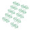 100pcs Green Dollar Shape Metal Paper Clips for Document Organization 1