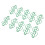 100pcs Green Dollar Shape Metal Paper Clips for Document Organization 10