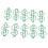 100pcs Green Dollar Shape Metal Paper Clips for Document Organization 13