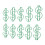 100pcs Green Dollar Shape Metal Paper Clips for Document Organization 14