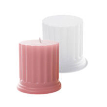 3D Cilindervormige Mallen DIY Romeinse Kolom Kaars Mallen Gips-L
