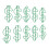 100pcs Green Dollar Shape Metal Paper Clips for Document Organization 3