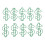 100pcs Green Dollar Shape Metal Paper Clips for Document Organization 11