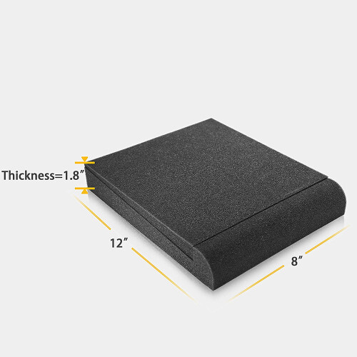 Almofadas de isolamento acústico para monitores de estúdio, espuma de alta densidade com isolamento acústico, compatibilidade universal e fácil