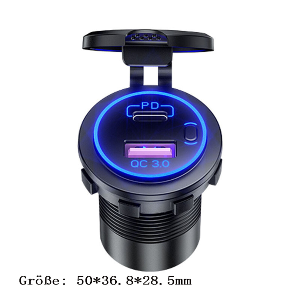 High-Efficiency 12 Volt Dual Pd3.0 Outlet, Innovative Chips & Efficient Protection For Car Rv Atv Motorcycle Boat 9169997050571