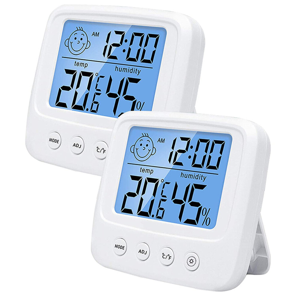 Indoor Thermometer With Hygrometer Functionality, Room Thermometer Indoor Equipped With Calibration Supported, Face Icon Comfort Indicator, And
