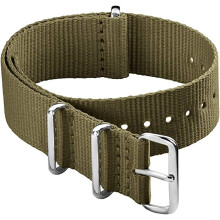 Secure Wristwatch Strap, Durable Nylon Military Style Band with Hassle-free Installation and Vintage Inspired Design, Water-Resistant for Active